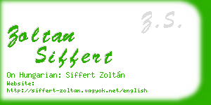 zoltan siffert business card