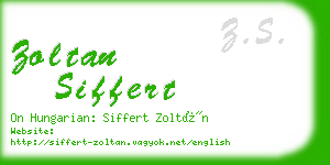 zoltan siffert business card
